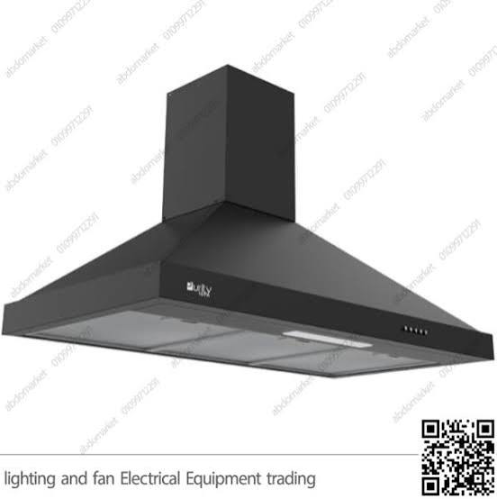 Turkish Pyramid Chimney Hood – 90cm × 60cm – Black Stainless Steel