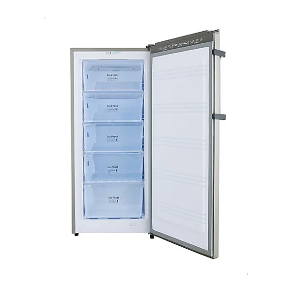 Fresh fnu l250s upright freezer, no frost   5 drawers, silver