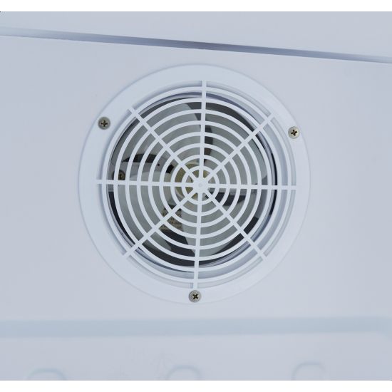 Fresh fnu l250s upright freezer, no frost   5 drawers, silver