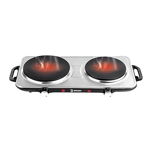 Dream Electric Hot Plate 2 burner 2500 Watt Silver DR 10203
