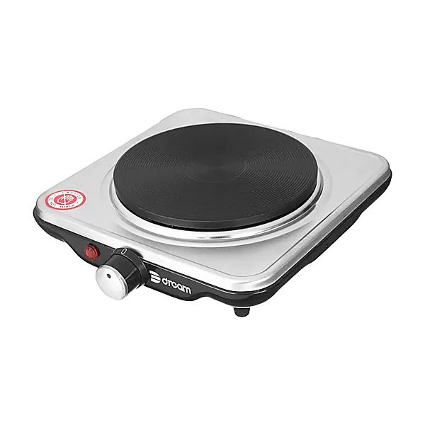Dream DR 10201 Electric Hob, 1 Burner, 1000 Watt   Silver Black