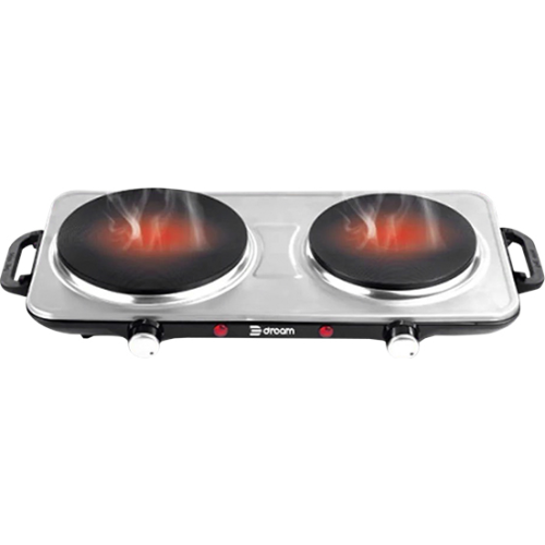 Dream Electric Hot Plate 2 burner 2500 Watt Silver DR 10203