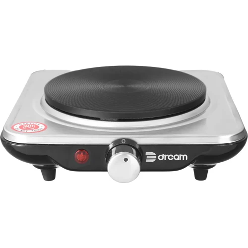 Dream DR 10201 Electric Hob, 1 Burner, 1000 Watt   Silver Black