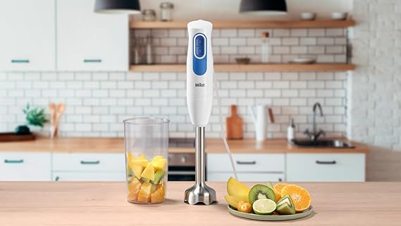Braun MultiQuick Hand Blender with Easy 2 Speed Control and 600ml BPA Free Beaker – MQ20001MWH