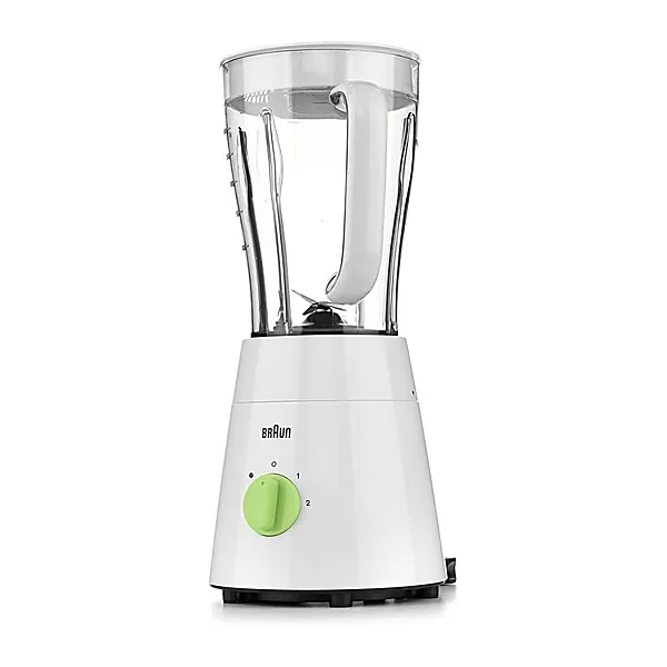 Braun JB0115WH Blender 2 in 1, 500W, 1.75L, 2 Speeds, Pulse Function, 4 Blades System, White Green
